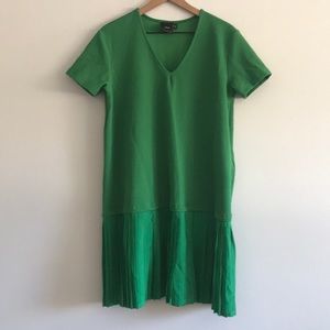 ASOS Maternity Green Pleated Dress Size 10